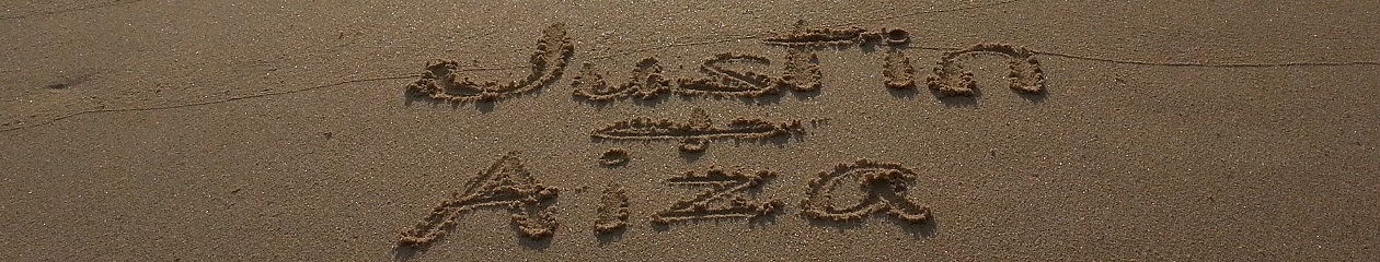 Justin Aiza names in sand